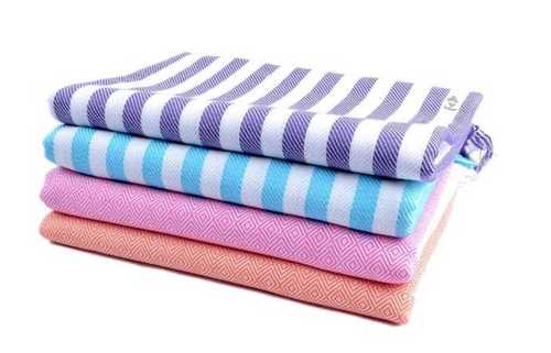 Dual Colour Strip Design Cotton Towels