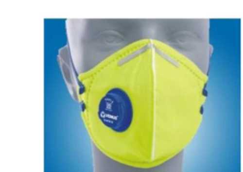 Yellow Color Respirator Safety Face Mask Gender: Unisex