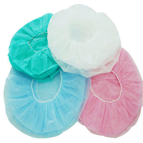 Easy to Wear Regular Fit Breathable Non-Woven Plain Disposable Surgical Bouffant Caps for Hospital