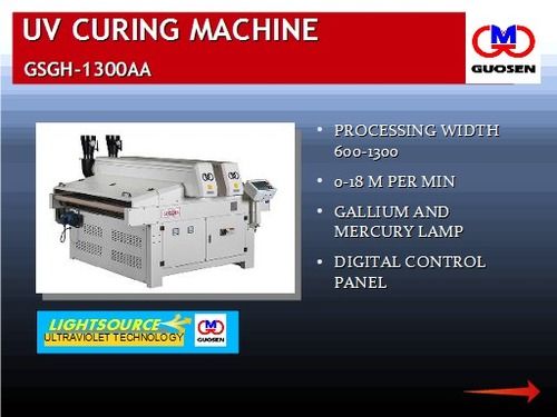 Semi Automatic High Performance UV Curing Machine