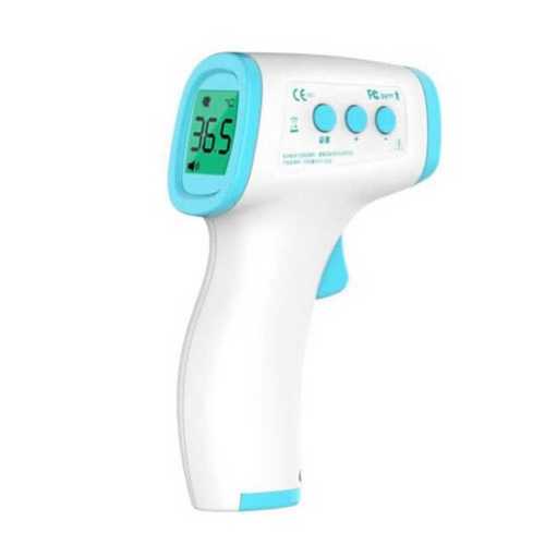 Digital Display Infrared Thermometer - Plastic Body, -50 to 1650 Degree C Range, 0.1 Sec Response Time, 3-4 Hr Battery Life, White Color, 5-15cm Sensing Distance, Unisex Medical Use