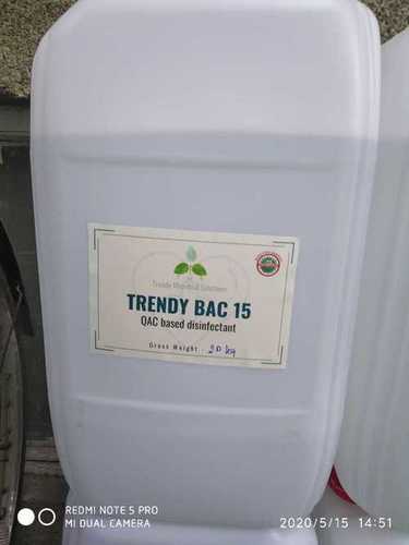 No Colour My New Product "Trendy Bac 15" Benzyl Ammonium Chloride Qac Based Disingectant