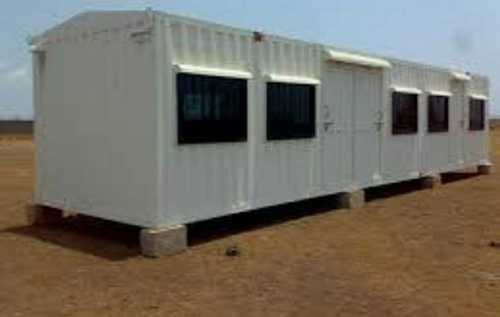 Steel White Rectangular Porta Cabin