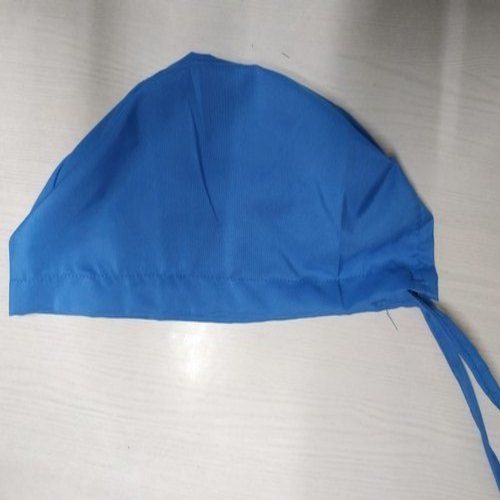 Blue Cotton Surgical Cap For Hospital