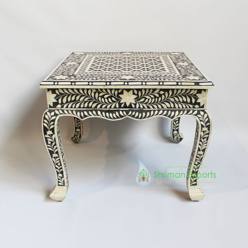 Bone Inlay Coffee Side End Table