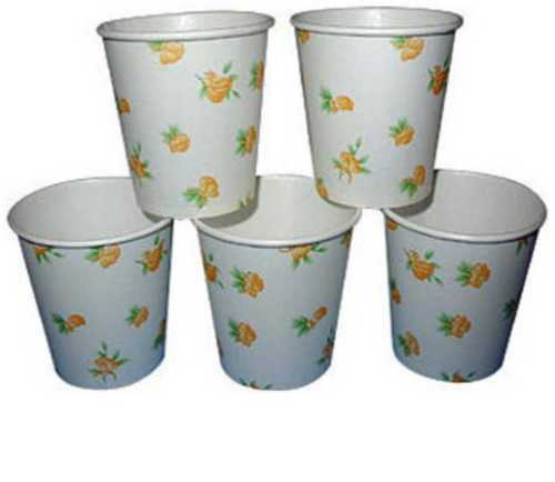 White Disposable Type Printed Paper Tea Cups