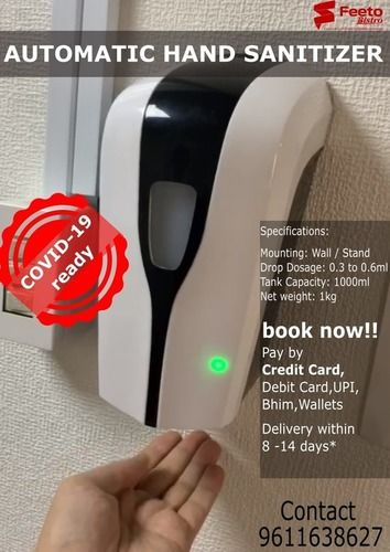 Plastic Automatic Sanitizer Dispenser 1000Ml