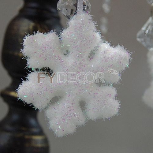 Any Colour Glittering Snowflake Christmas Handicrafts Hanging Ornament Vintage Gift