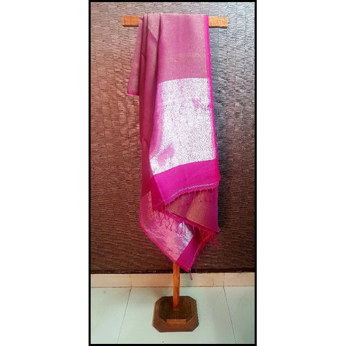 Ladies 6.5m Linen Cotton Saree with Blouse