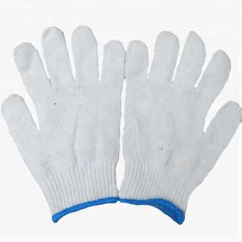 Cotton Personal Safety White Color Hand Gloves