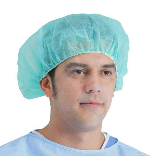 Sky Blue Disposable Bouffant Cap For Hospital