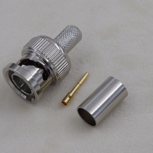 RF Coaxial 75ohm BNC Male Crimp Connector for RG59 Cable