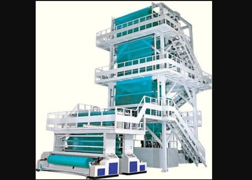 Blue / White Automatic Blown Film Extrusion Line