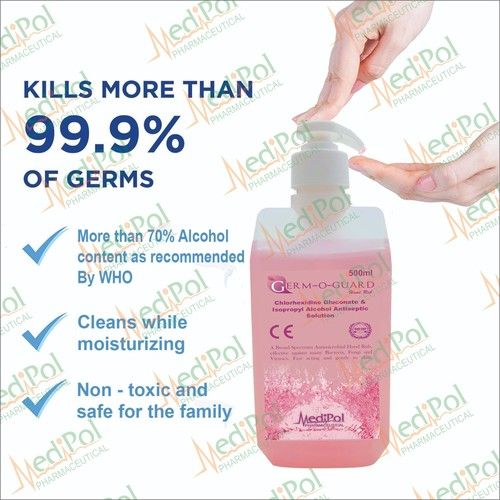 Pink Germ O Guard Hand Sanitizer (Chlorhexidine Gloconate)