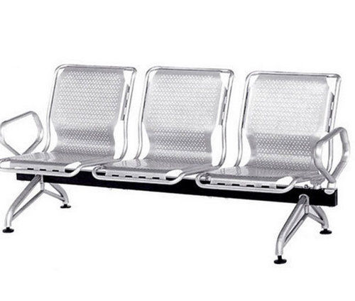 Silver Stainless Steel Three Seater Chair