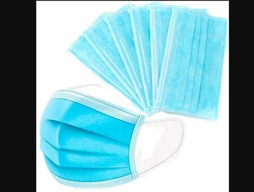 Blue Disposable 3 Ply Non Woven Medical Face Mask