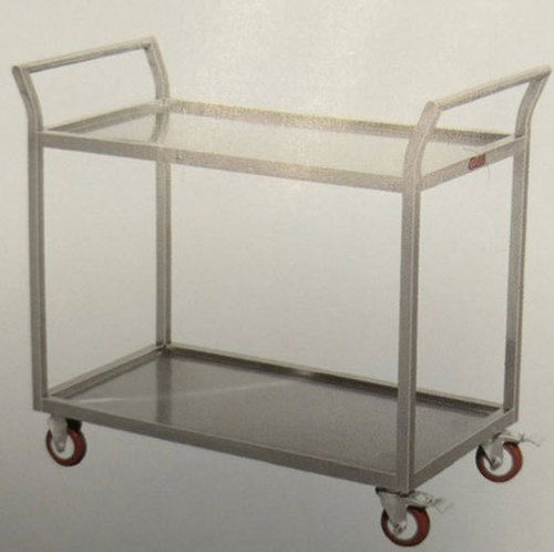 Stainless Steel Platform Trolley - Load Capacity 0-150 kg, Four Wheel Design | Foldable, Corrosion Resistant for Hotel Use