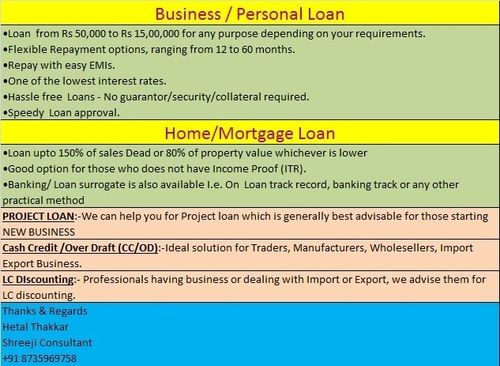 Business And Personal Loan Service