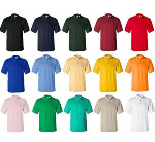 Multicolor Mens T-Shirts With Collar