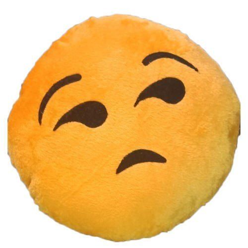 Yellow Round Emoji Pillow Use: Neck