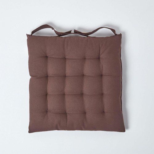 Brown Plain Chair Seat Pad