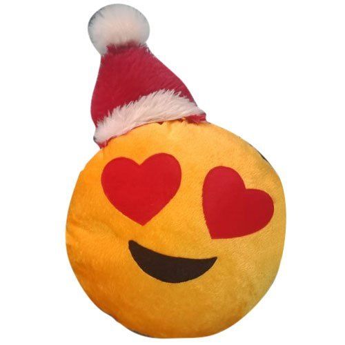 Yellow Heart Eye Emoji Pillow