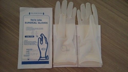 Plain Surgical Latex Examination Gloves