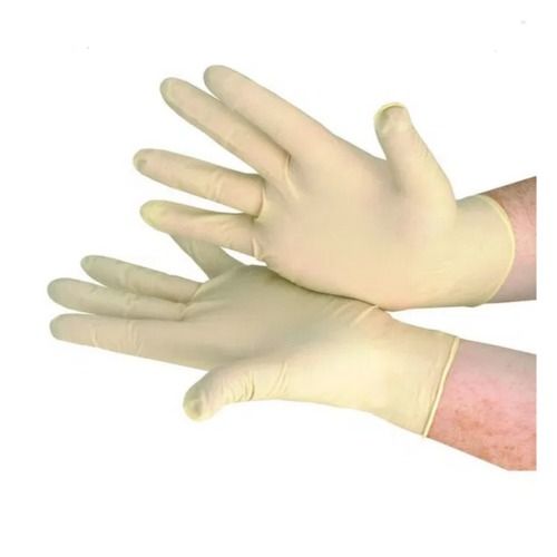 Full Finger Plain White Latex Rubber Hand Gloves