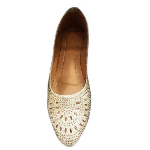 White Ladies Beaded Belly Shoes