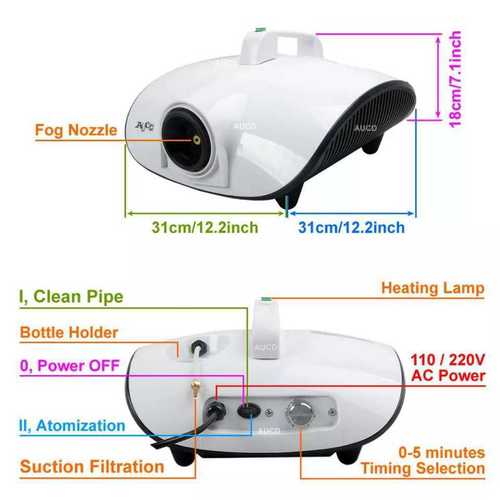 White Portable Electric Fog Machine