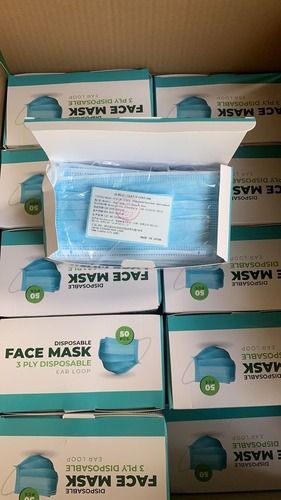 Blue Disposable 3Ply Non-Woven Face Mask (Middle Filter 25Gsm)