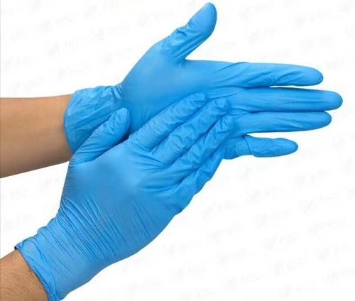 Blue Disposable Protective Nitrile Gloves