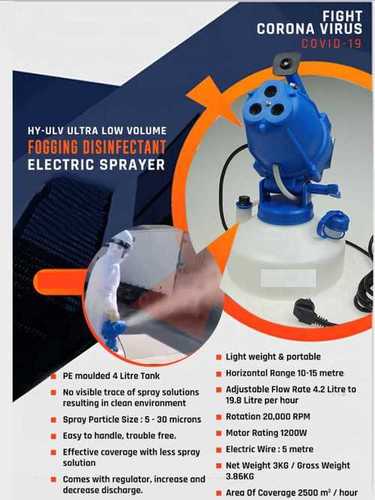 Blue Ultra Low Volume Fogging Disinfectant Electric Sprayer