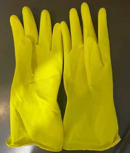 Yellow And Orange Full Finger Postmortem Gloves