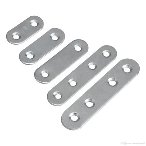 Mending Plates - Zinc, 3" x 5/8" Size | 4 Pack with Screws Included, Elegant Finish