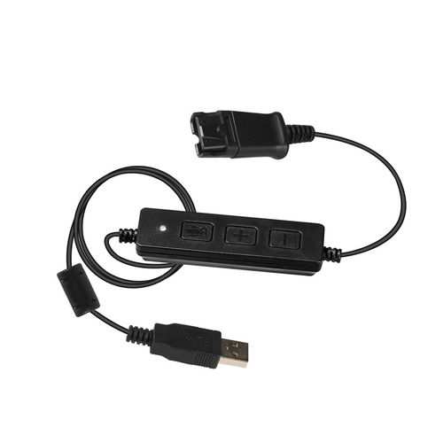 Black Qd Cable Suitable For Plantronics Or Jabra Headset