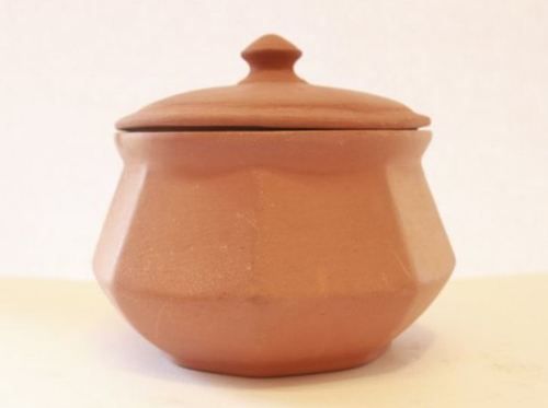 Decorative Octagonal Shape Pottery Vessel