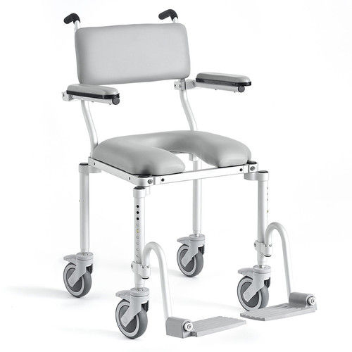 Folding Compact Roll In Shower Commode Chair Design: Board