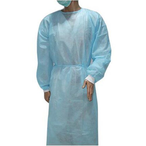 Blue Knitted Cut Medical Disposable Gowns