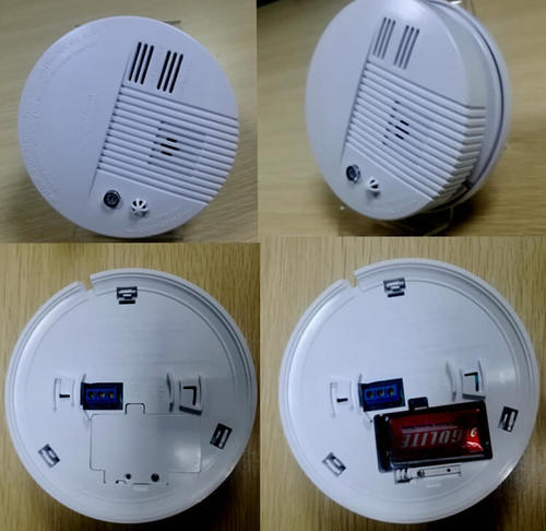 White Colored Round Smoke Detector Application: Schools