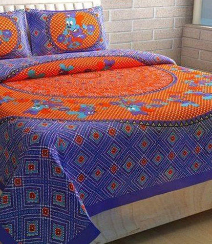 Multicolor Cotton Printed Bed Sheets