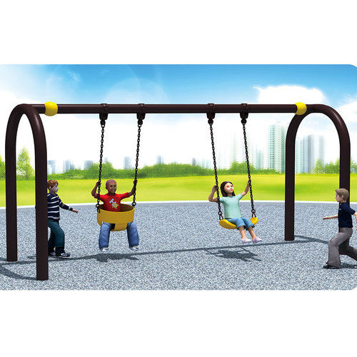 Steel 2 Person Outdoor Garden Playground Equipment Kids Swing Set