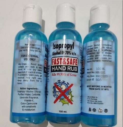 70% Isopropyl Alcohol Liquid Rub Hand Sanitizer