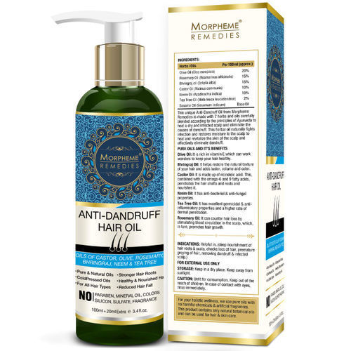 Anti Dandruff Hair Oil - 100% Pure Formula , No Artificial Fragrance for Effective Scalp Relief