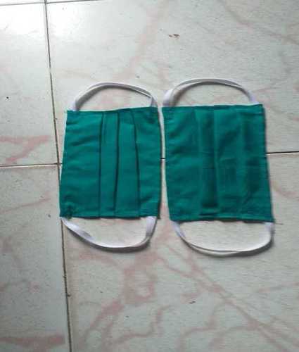 Green Cotton Face Mask Gender: Unisex