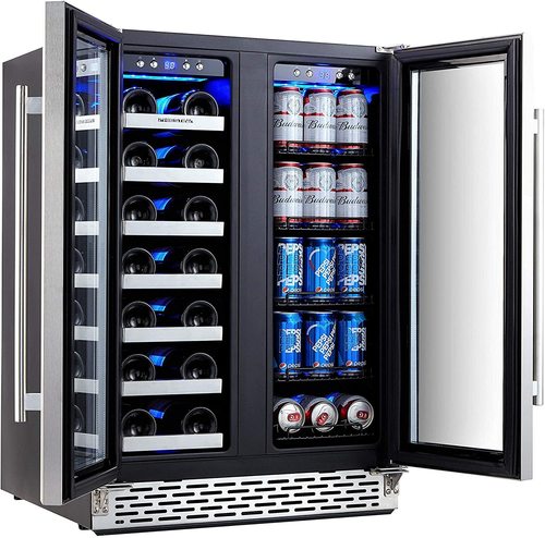 ग्रे ड्यूल ज़ोन वाइन एंड बेवरेज रेफ्रिजरेटर