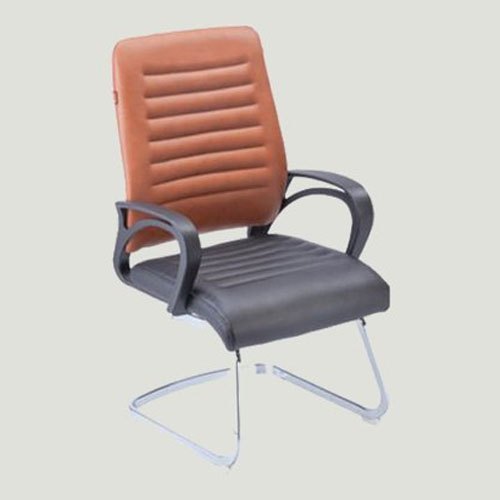 Brown Fixed Arm Visitor Office Chair