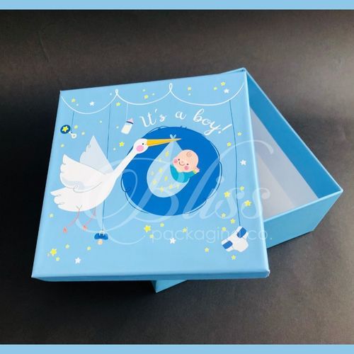 Matte Lamination Birth Announcement Gift Box - Luxury Cardboard Rigid