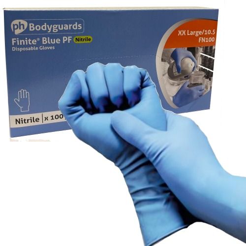 Powder Free Blue Nitrile Gloves Elasticity: High