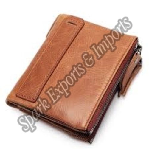 Brown Leather Zipper Wallet Design: Attractive